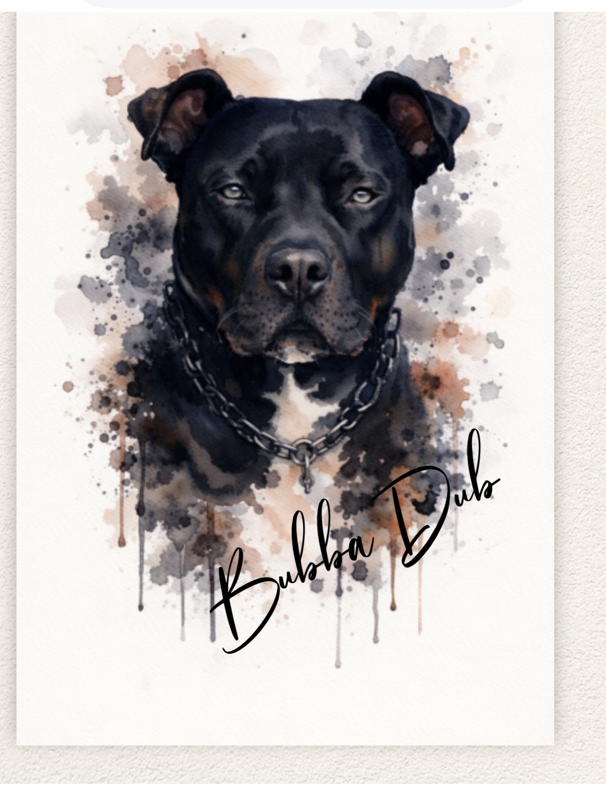 Bubba Dub watercolor portrait